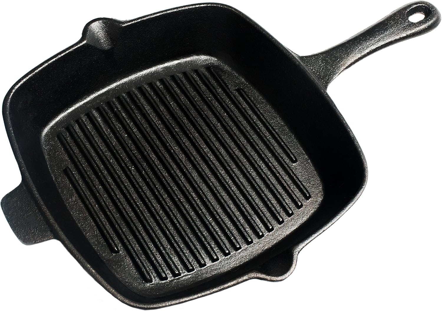 Pre Seasoned Cast Iron Square Grill Pan, 10.5 Inch - Great for Stovetop, Oven, Grill, or Campfire – Professional Cookware for Flavor Enhancing, Easy to Clean, & Long Lasting Durability