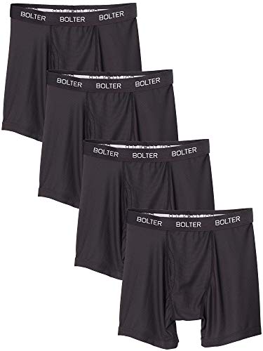 Bolter Men's Nylon Spandex Performance Boxer Briefs 4-Pack