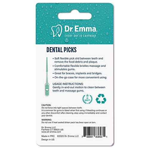 Dental Picks Mint Brush Picks 100Ct/Pack, 2 Packs (200Ct)