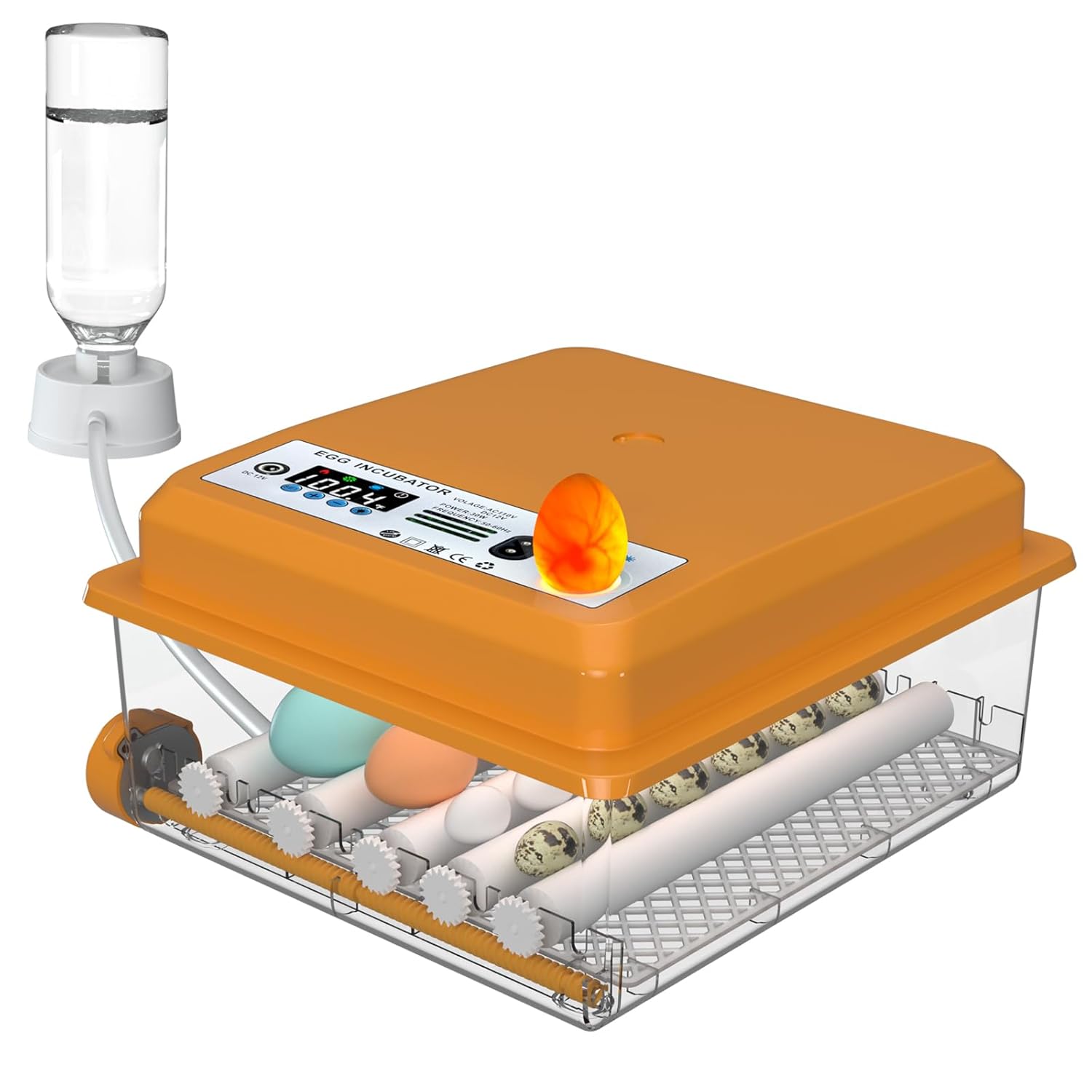 Incubators for Hatching Eggs, 12-16 Eggs Incubator with Automatic Egg Turner and Egg Candler, Egg Incubator for Chicken Duck Goose Quail Eggs
