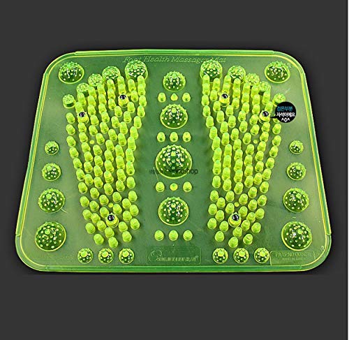 Reflexology Foot Massage Mat Stimulates Blood Circulation Acupressure Feet Massager Plate Board with Magnet (2. Foot Shape Mat)
