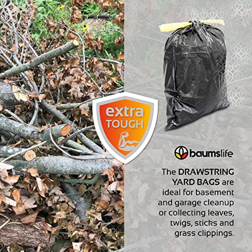 Tall, large and strong 39 gallons garbage bags. Drawstring Closure bag. Kitchen, yard, lawn & leaf, house and garage garbage. 50 Count. Bolsas de basura