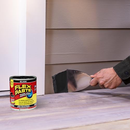 Flex Paste, 3 lb Can, White, Waterproof Paintable Putty, Spackle Sealant, Fill Gaps Cracks Holes - Block Out Water and Air - UV Resistant - Walls, Drywall, EPDM, Concrete, Roof, RV Repairs