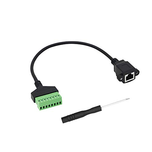 SinLoon Ethernet RJ45 Male Plug to 8 Pin Screw Terminal Block Connector for Cat7 Cat6 Cat5 Cat5e Ethernet Extender CCTV Digital DVR Network Adapter Extension Cord(Male)