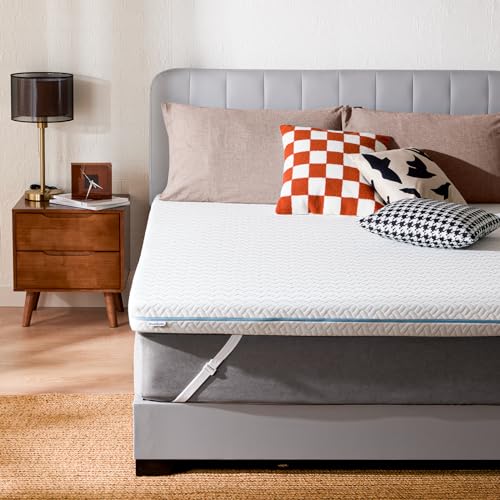 Dreamsmith 3 Inch Memory Foam Mattress Topper Queen, Cooling Gel-Infused Bed Topper for Back Pain with Removable Soft Cover, CertiPUR-US Certified, Queen