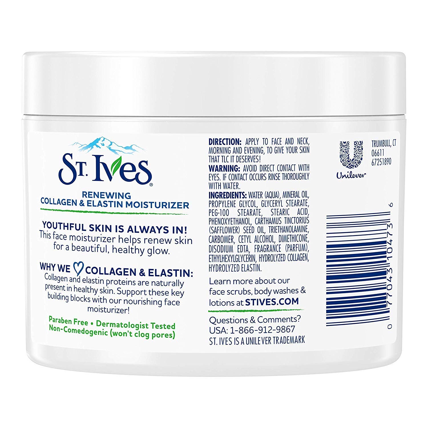St. Ives Facial Moisturizer, Collagen Elastin, 10 oz (Pack of 10)