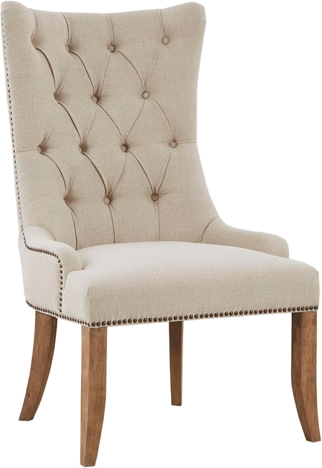 Button Tufted Captain Accent Chair