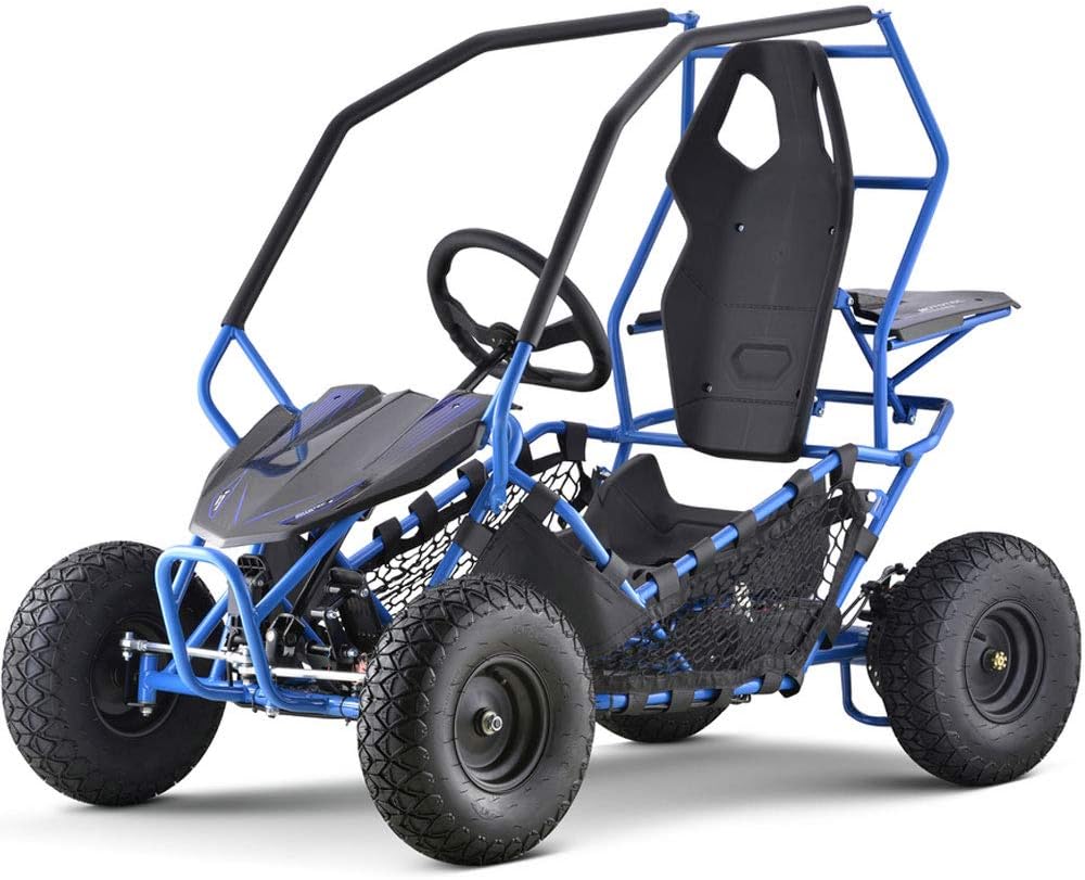 MotoTec Kids Electric Go Kart Maverick 1000w Blue