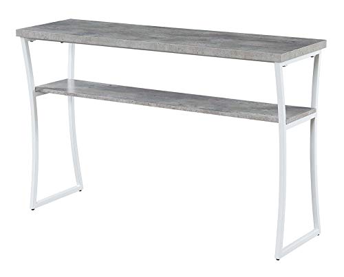 Convenience Concepts X-Calibur Console Table, Faux Birch / White Frame