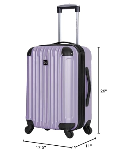 Travelers Club Midtown Hardside Luggage Travel, Bubble Gum, 4-Piece Set