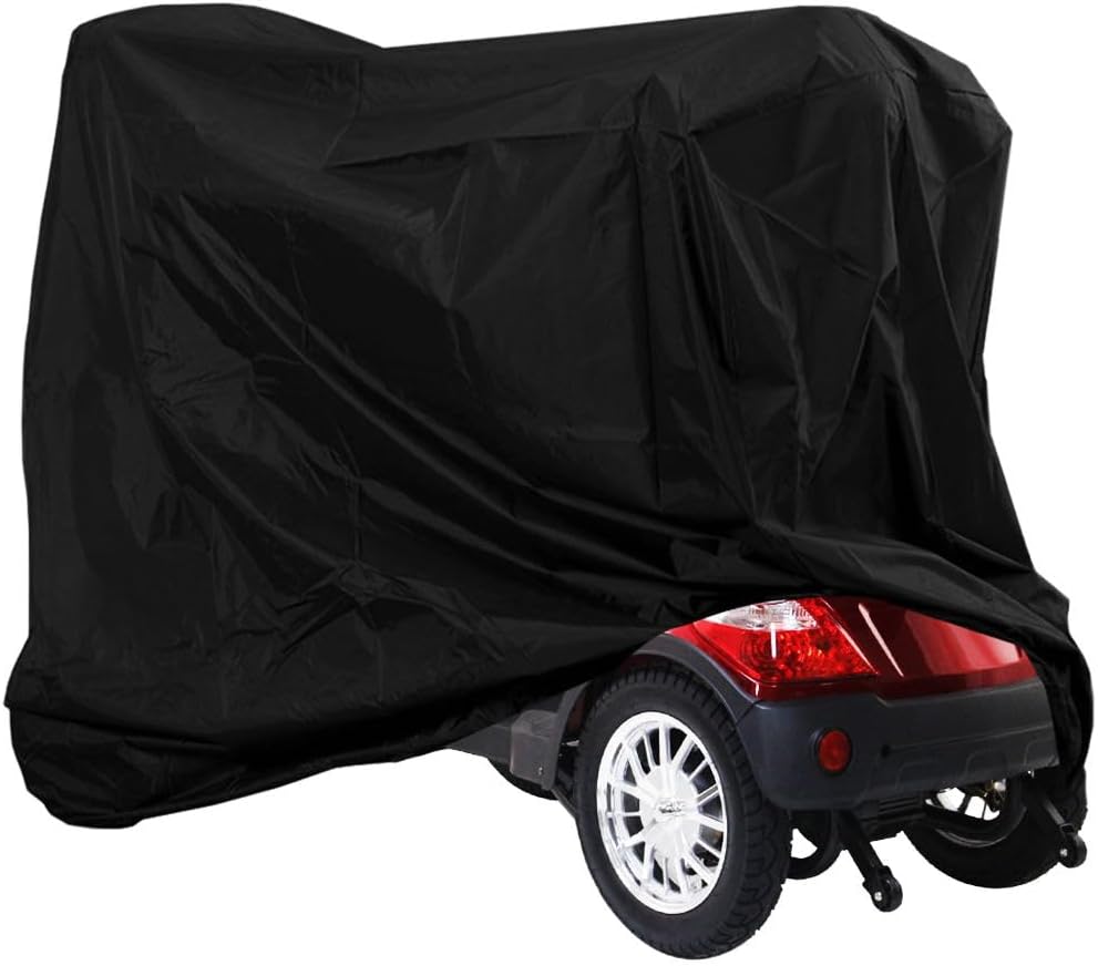 Mobility Scooter Cover Waterproof Wheelchair Storage Cover Mobility Scooter Accessories for All-Weather Outdoor Protection 190D Fabric Rain Protector from Dust Dirt Snow Rain Sun Rays