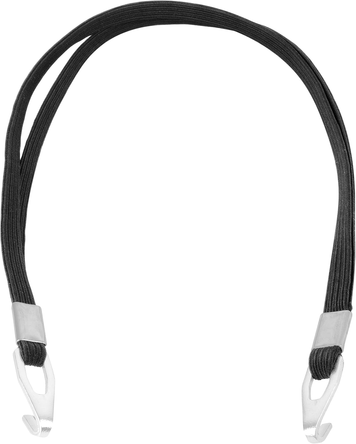 Ibera Bike Seatpost-mounted Carrier and Black Double Elastic Strap with Silver Hooks