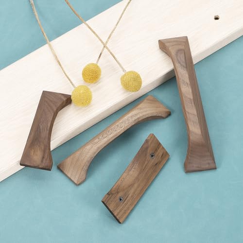 uxcell 2Pcs Wood Drawer Pulls Handles with Screws Set 96mm/3.78