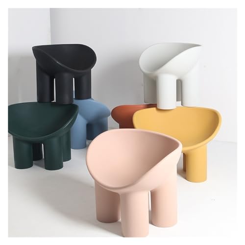 Wuli Nordic Elephant Leg Chair Home Modern Minimalist Creative Celebrity Ins Leisure Fashion Stool Elephant Chair Drop Shopping(Color:Black)
