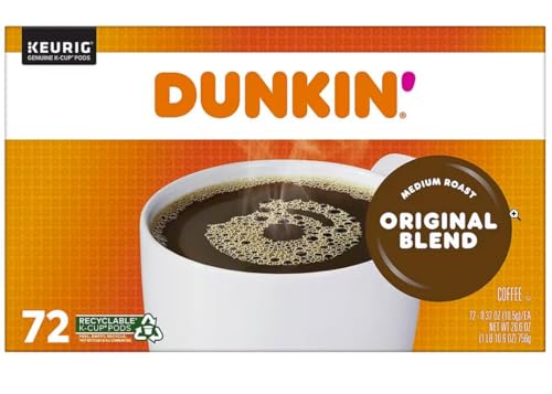 Generic Dunkin Donuts Original Blend Coffee K-Cup Pods, Medium Roast, 72ct