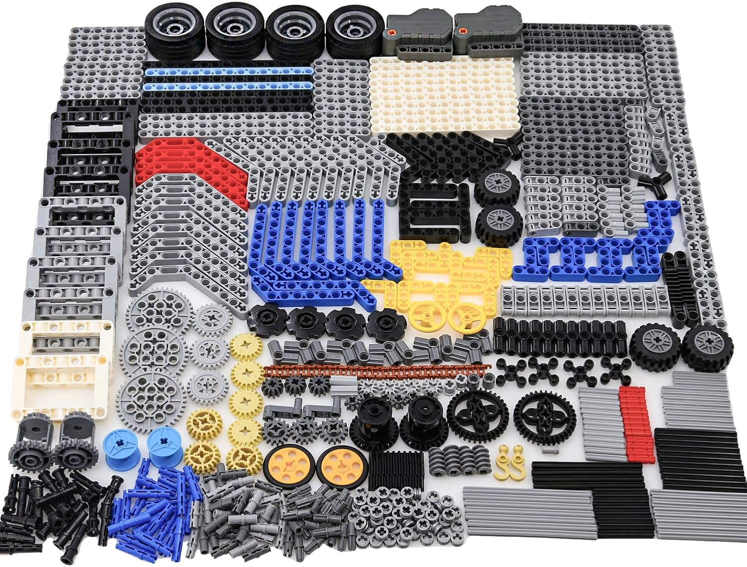 500+ Technical-Parts Group EV3 Building Block Parts Regular-Sized Replacement Mechanical Parts Include Brick,Bush,Technic Pin,Gear.