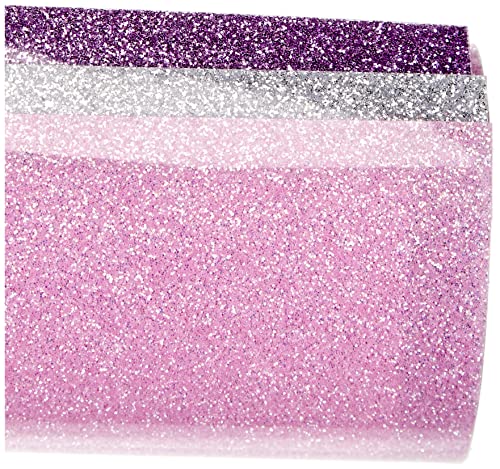 Cricut, Raspberry Fizz Holographic Sparkle Iron-On Sampler, 12