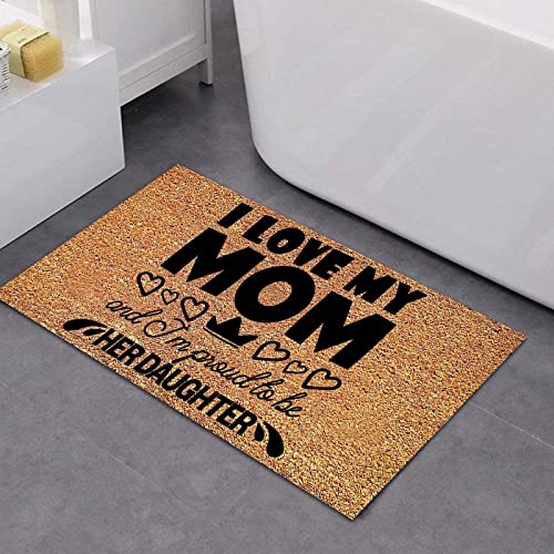 My Family was My Guide to My Reality Coconut Coir Entry Mat High Traffic Area Traps Dirt Natural Easy to Maintain First Home Gift 24x36in