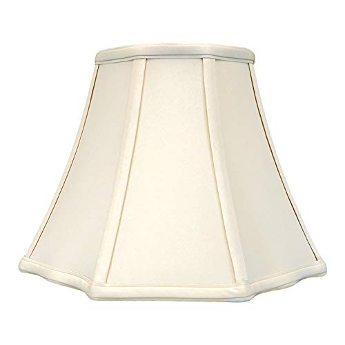 Royal Designs, Inc. BSO-701-18WH Flare Bottom Outside Corner Scallop Basic Lamp Shade, 10 x 18 x 13, White