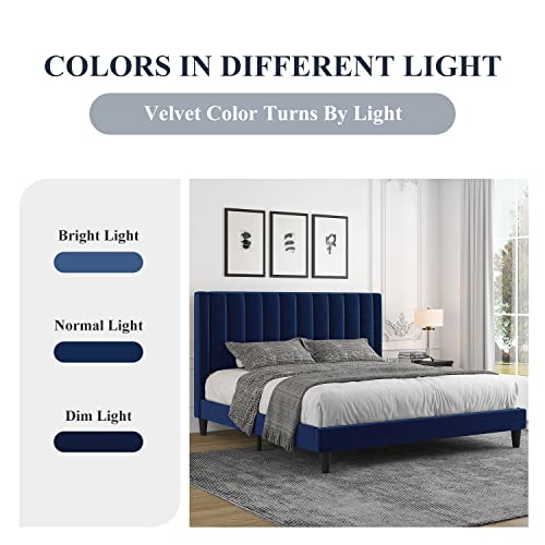 Allewie Upholstered FPK Bed Frame, Full, Pink