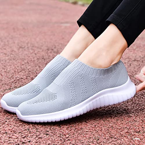 konhill Women's Walking Tennis Shoes - Lightweight Athletic Casual Gym Slip on Sneakers