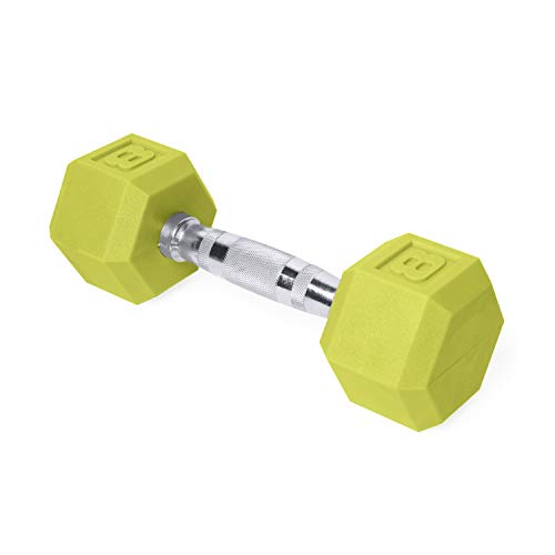 CAP Barbell Color Coated Hex Dumbbell Weights with Contoured Chrome Handle