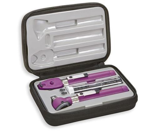 ADC Otoscope/Ophthalmoscope Diagnostic Set, Pocket Size, LED Lamp, 2.5V, Hard Case, Diagnostix 5110NL, Black