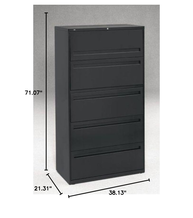 HON 2-Drawer with 3 Shelves Office Filing Cabinet - Brigade 700 Series Lateral File Cabinet, 36