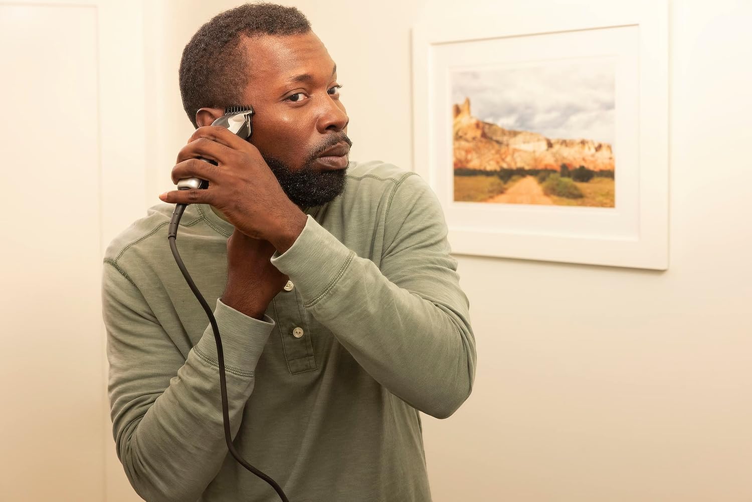 Andis 42400 inLINER All-in-One Trim & Shave Hair Trimmer and Foil Shaver Kit, Silver