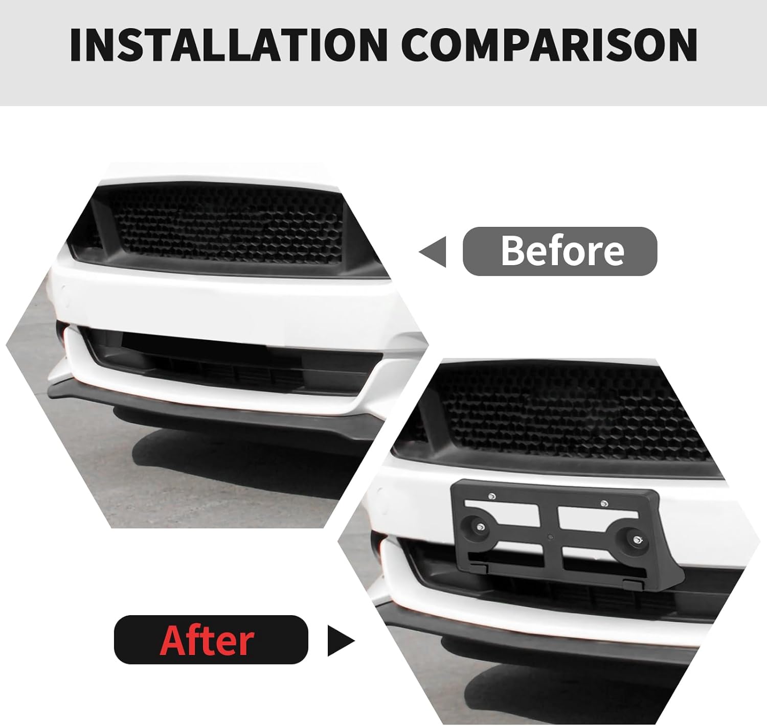 RT-TCZ License Plate Holder Front License Plate Frame Mount Bracket Accessories Compatible with Ford Mustang 2018-2020