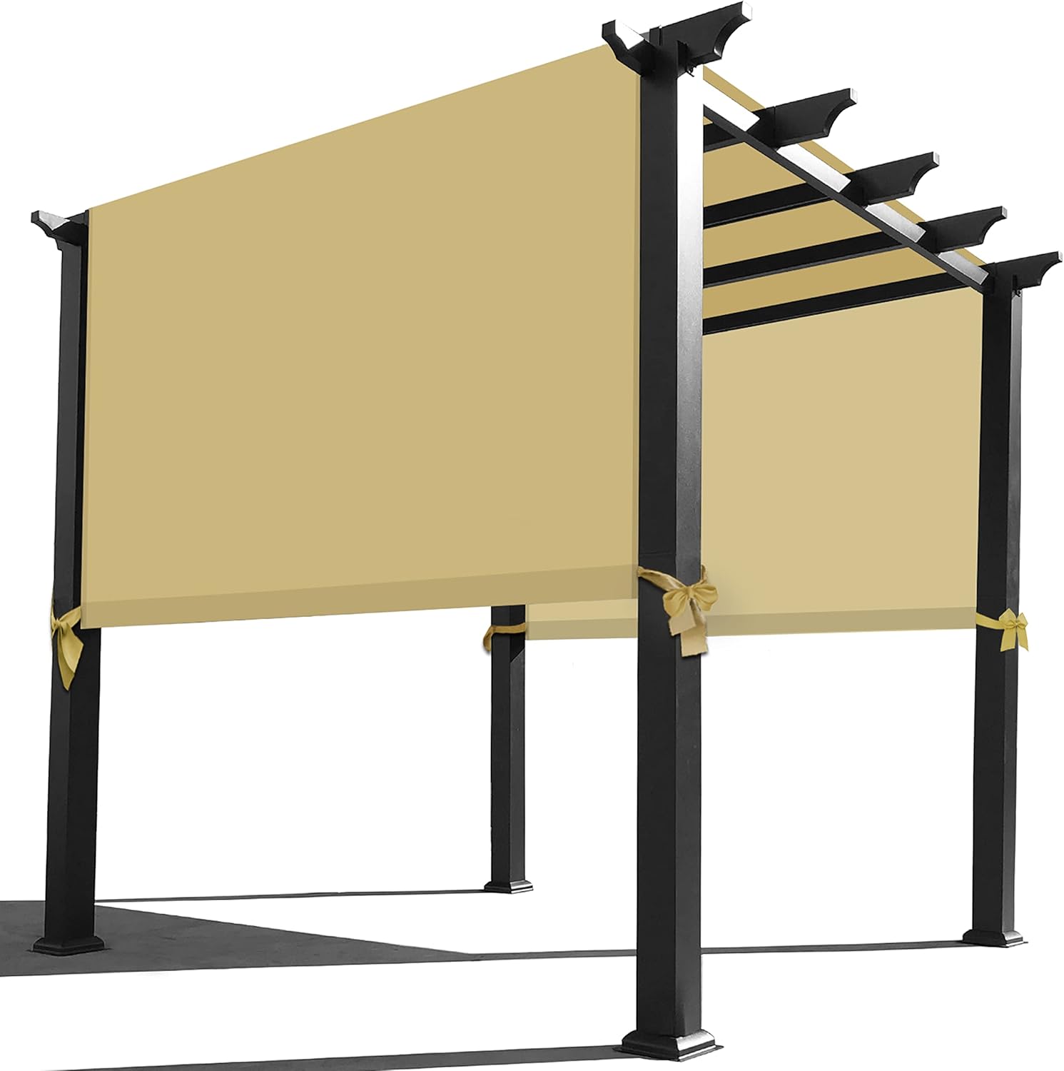 Alion Home Custom Sizes Rod Pocket Waterproof Universal Replacement Shade Canopy Top Cover for Pergola (12' x 10', Desert Sand)