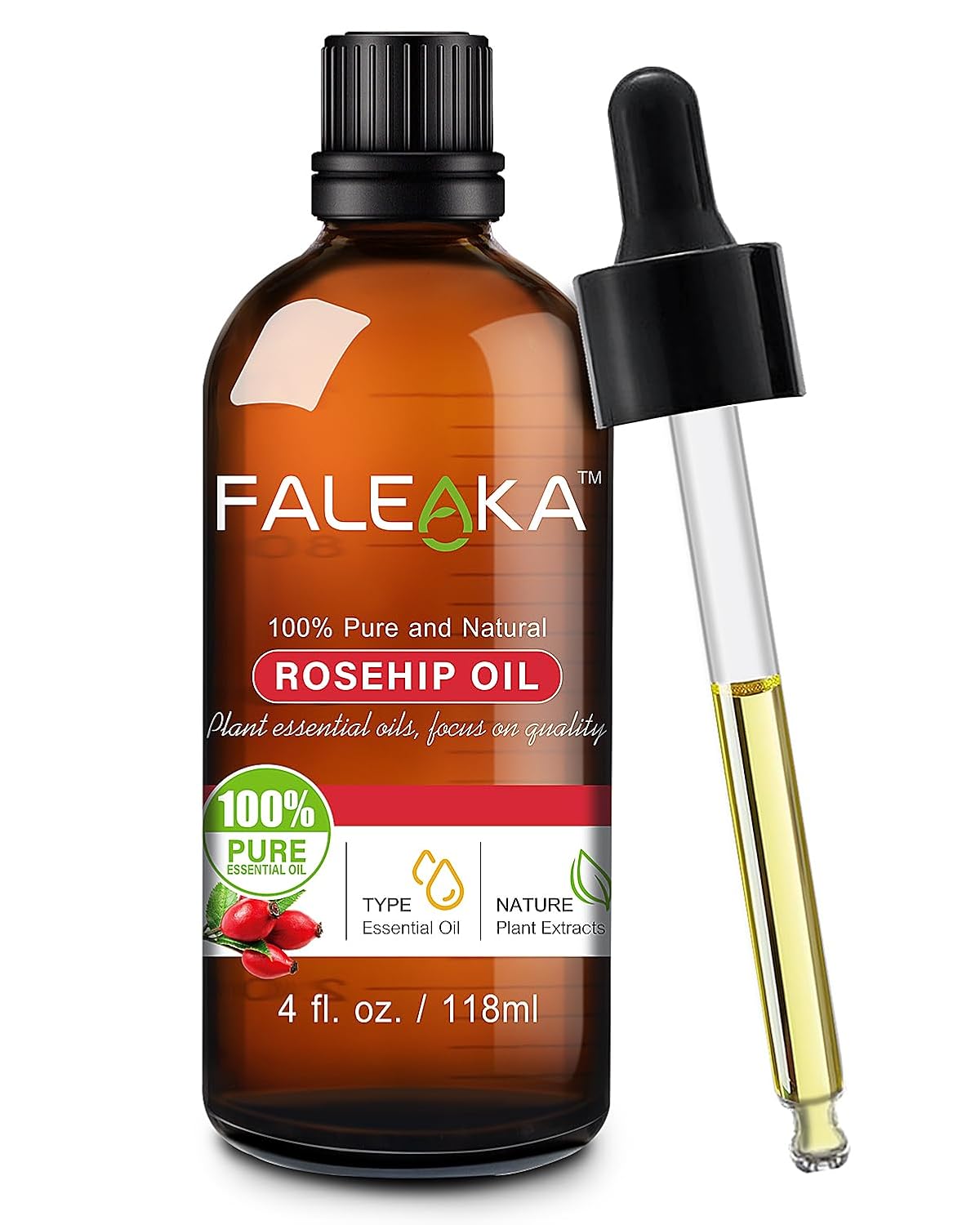 Rosehip Oil Rosehip Oil for Face100% Pure Rosehip Seed Oil 4oz for Diffusers Skin,Aroma Gua Sha Massage,Humidifiers and Topical uses