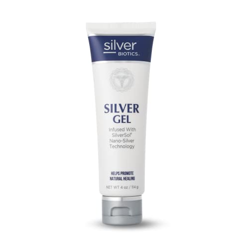 Silver Biotics Colloidal Nano SilverSol Ag₄O₄ 20 ppm Soothing & Nourishing Skin Gel | Versatile 4 Oz Gel for Skin Wellness and Comfort