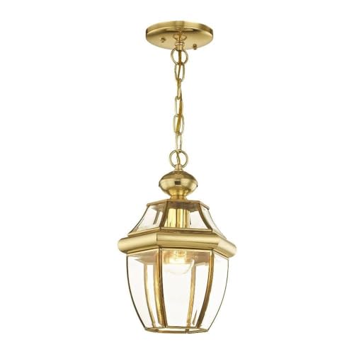 Livex Lighting 2152-07 Monterey 1-Light Outdoor Hanging Lantern, Bronze