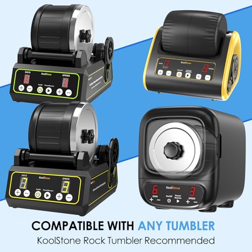 Rock Tumbler Grit Kit [6 Pounds], Polish Up to [40 lbs.] of Rocks, 4 Steps Polish Refill Media Kit, Compatible with Any Tumbler