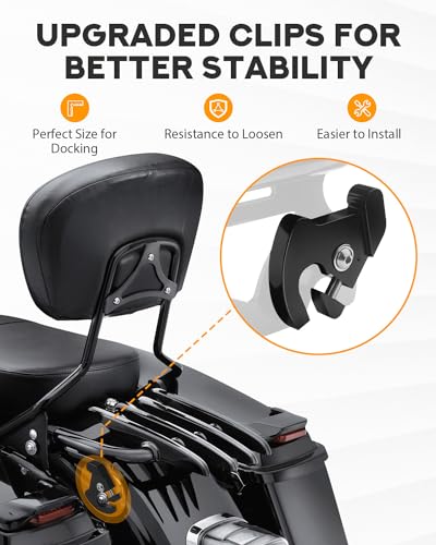 PBYMT Stealth Luggage Rack Compatible for Harley Touring, Detachable Luggage Rack Compatible with Harley Davidson Street Glide Road Glide Road King Electra Glide Ultra Limited 2009-2024 (Black)