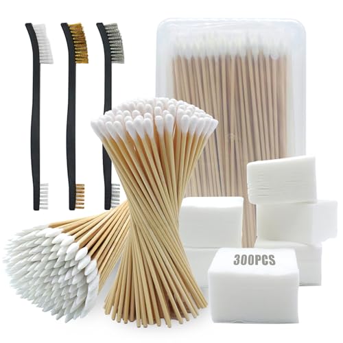 Gun Cleaning Supplies Case, Gun Cleaning Patches and Gun Cleaning Swabs 2 Specifications, 6” Bamboo Cleaning Swabs, 2” Lint Free Gun Cleaning Cloth, Include 3 Double-Ended Cleaning Brush