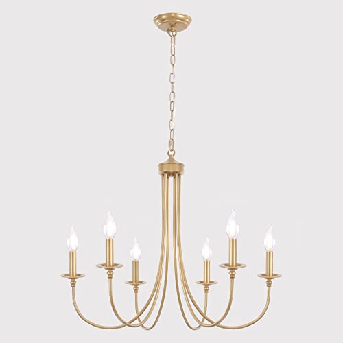 ALISADABOY White Chandelier Farmhouse Antique Chandeliers for Dining Room French Country 8 Light Rustic Entryway Hanging Light Fixture for Kitchen Island Hallway Vintage Pendant Lighting