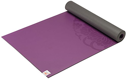 Gaiam Dry-Grip Yoga Mat - 5mm Thick Non-Slip Exercise & Fitness Mat for Standard or Hot Yoga, Pilates and Floor Workouts - Cushioned Support, Non-Slip Coat - 68 x 24 Inches