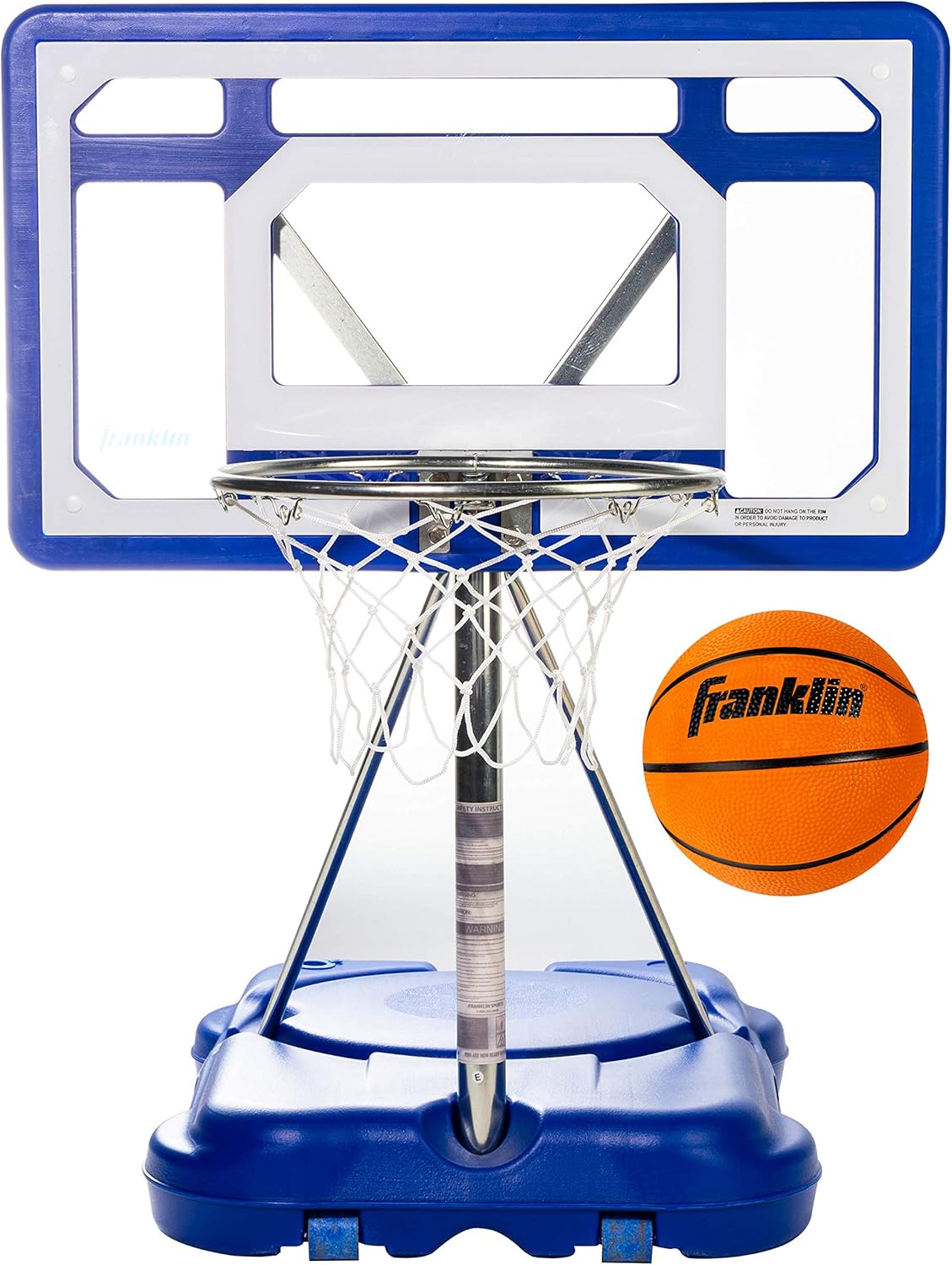 Franklin Sports Pool Basketball Hoop - Waterproof Mini Basketball Hoop for Poolside - Portable 30