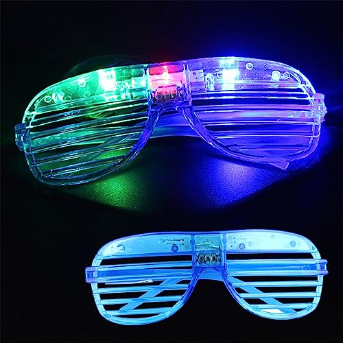 Led Party Glow Glasses Costumes Neon Flashing Plastic For Kids/Adult Dark Party Pool Party #3566z