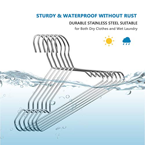 Fayleeko Wire Hangers Coat Hangers Strong Heavy Duty Stainless Steel Metal Hangers Ultra Thin Space Saving Clothes Hangers (30 Pack 16.5 Inch)