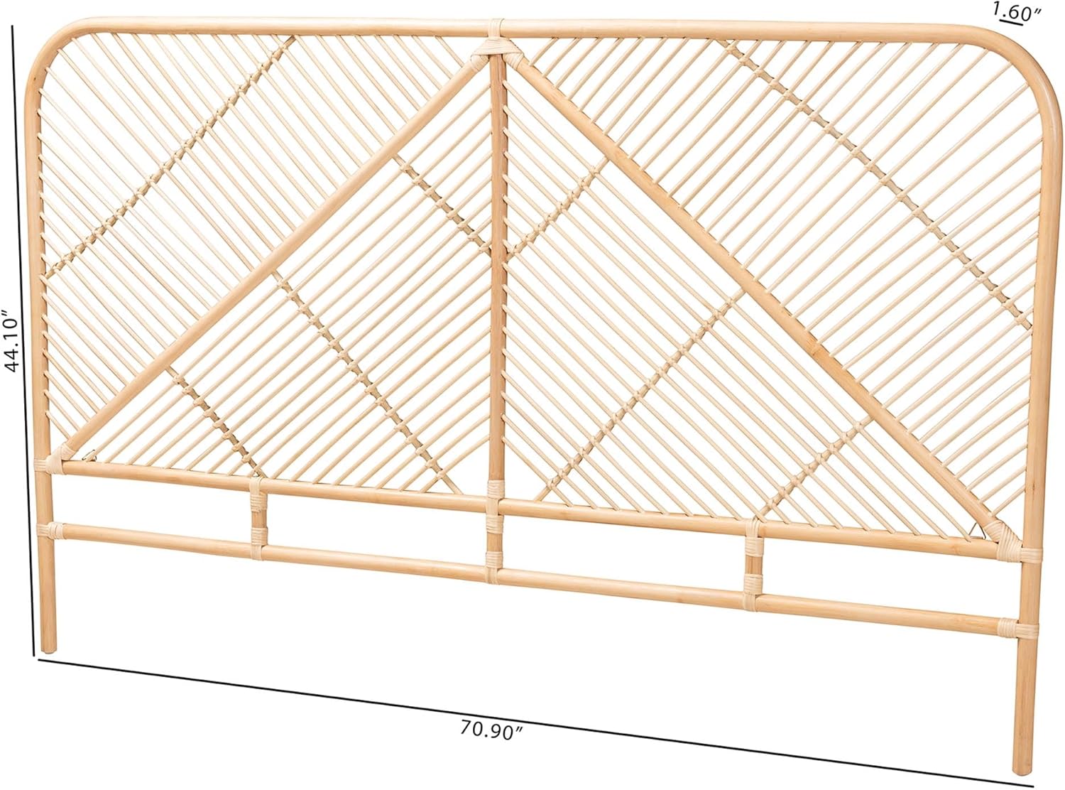 Baxton Studio Walid Natural Rattan Headboard, Queen