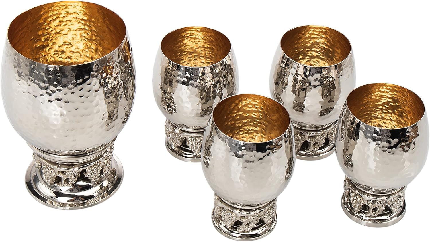 Godinger Liquor Shot Glasses Hammered Grape - Set of 4