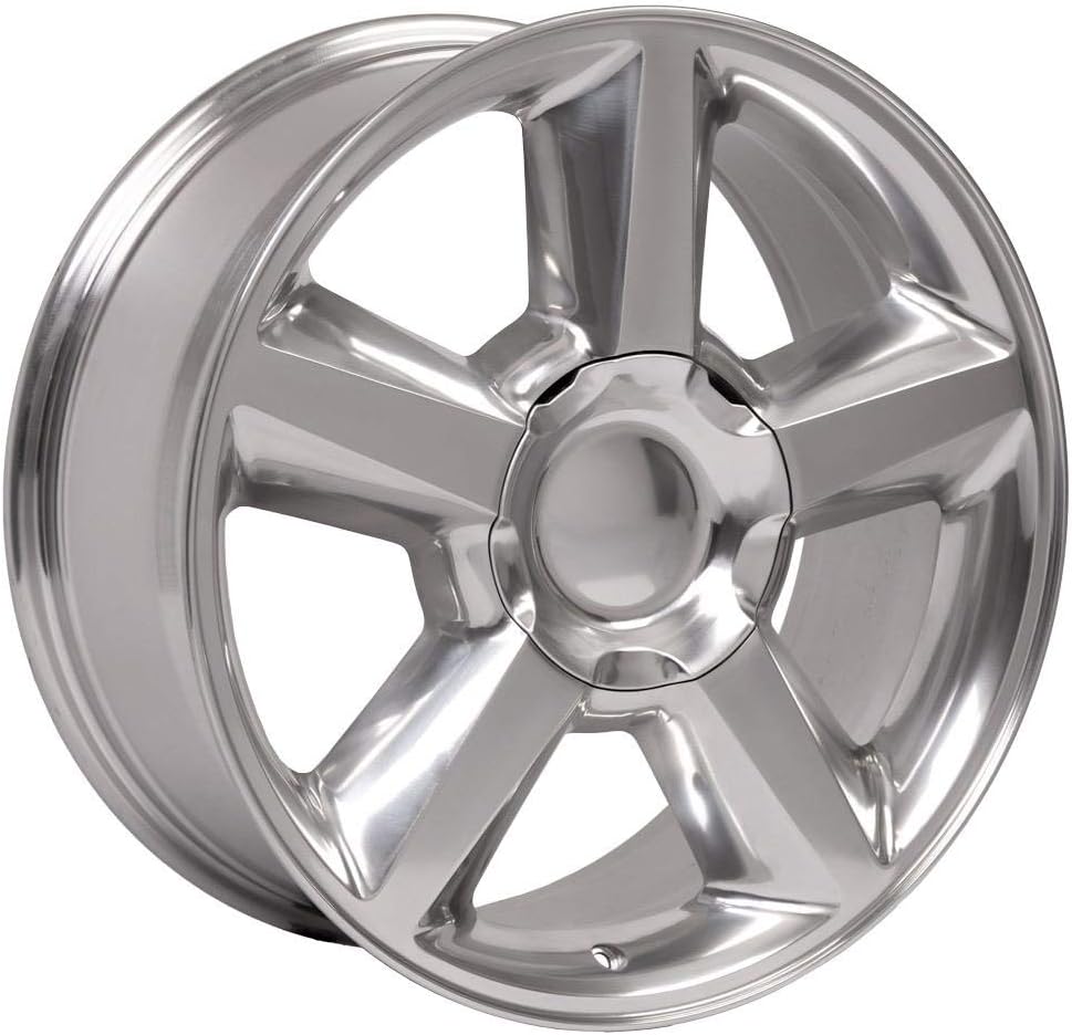 OE Wheels LLC 20 inch Rim Fits 6x139.7 Silverado Suburban Tahoe Sierra Yukon Escalade CV83 20x8.5 Polished Wheels Hollander: 5308