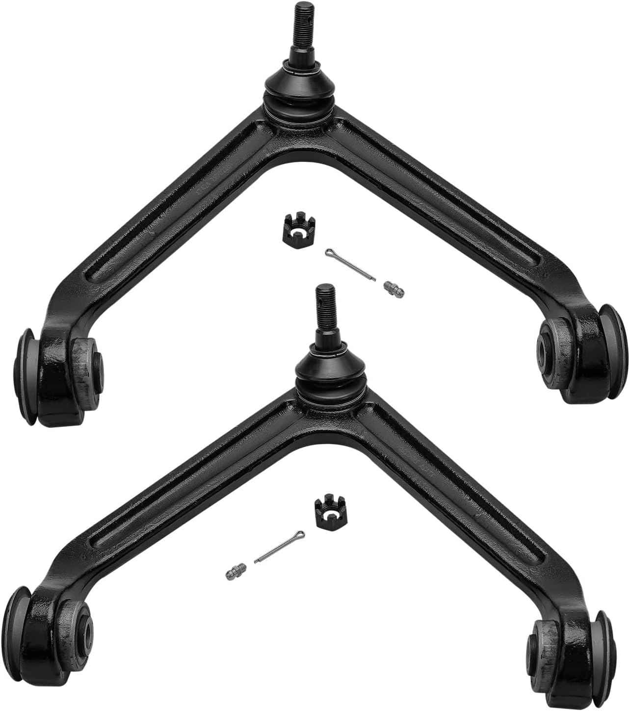 Detroit Axle - 4WD Front 10pc Control Arms Kit for 02-05 Dodge Ram 1500, 2002 2003 2004 2005, 2 Upper Control Arms w/Ball Joints 4 Tie Rods 2 Sway Bars 2 Lower Ball Joints Replacement