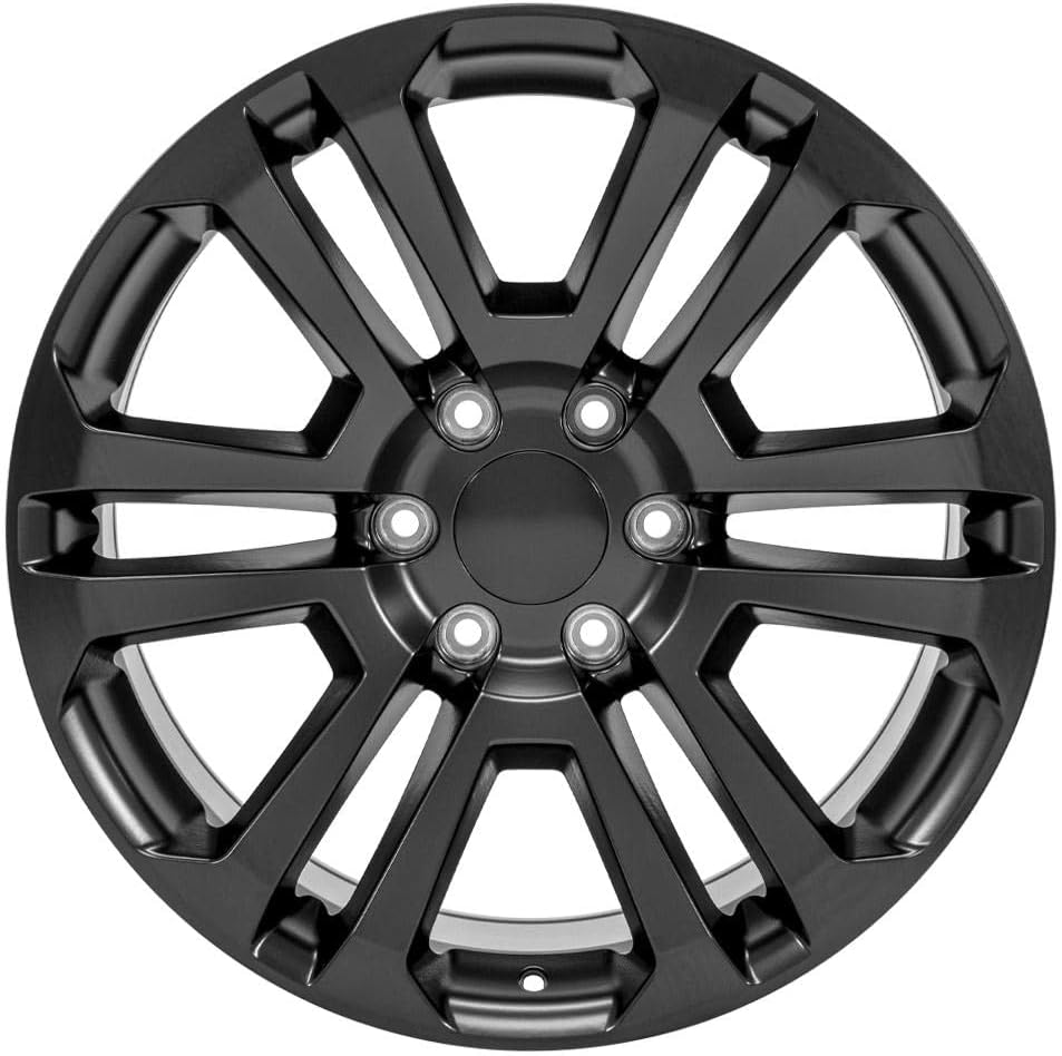 OE Wheels LLC 20 inch Rims Fits Chevy Silverado Tahoe Sierra Yukon Escalade CV99 Satin Black 20x9 CK158 Rim Hollander 4741 SET