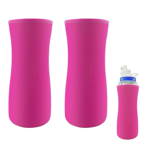 Sleeve for Cirkul Water Bottle 2Pcs, 32oz Water Bottle Sleeve for Cirkul Plastic and Stainless Steel Bottle Neoprene Insulated Water Bottle Cover for Retaining Temperature - rose Red