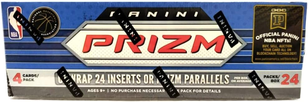 2021-22 Panini Prizm NBA Basketball Factory Sealed Retail Box 24 Packs of 4 Cards, 96 Cards in all. 24 Inserts or Prizm Parallels per box. Exclusive Pink Pulsar. Chase autographs and rare parallel Rookie cards of Cade Cunningham, Josh Giddey, Scottie