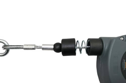 AFP Demon 11 FT Single Leg Self-Retracting Lifeline Cable Retractable | Steel Locking Pelican Rebar Hook | Safety Yoyo Fall Protection Arrest Limiter | Construction Industrial | OSHA & ANSI Rated SRL